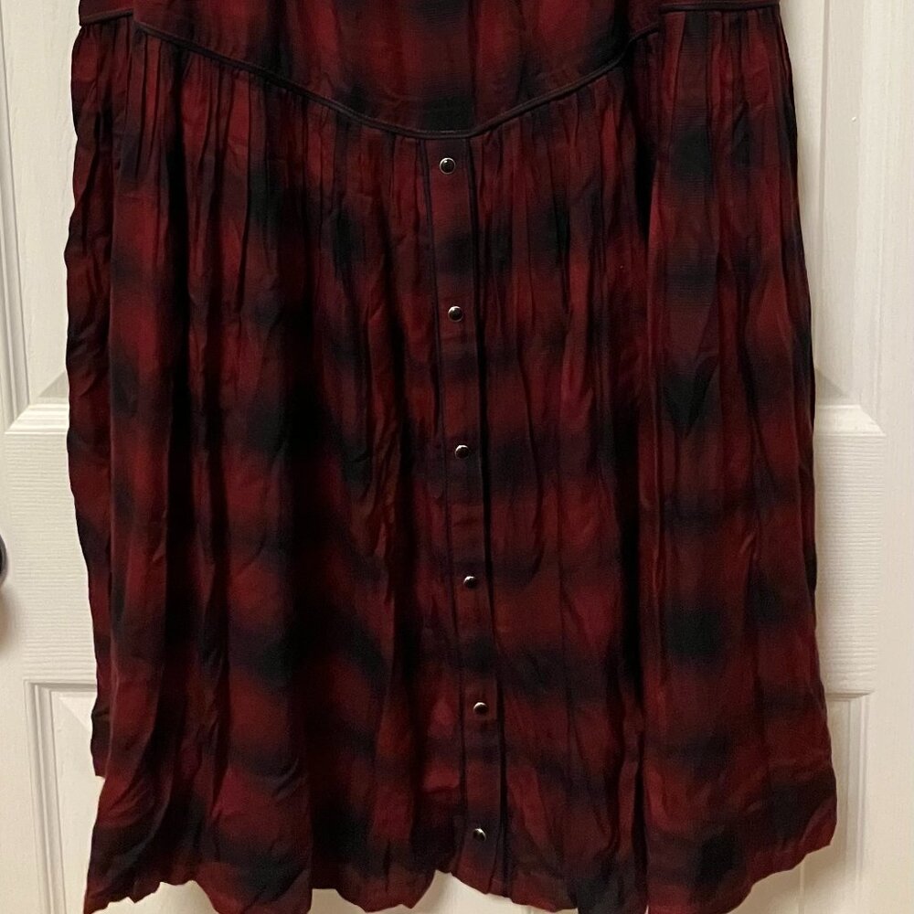 Double D Ranch Plaid Skirt L